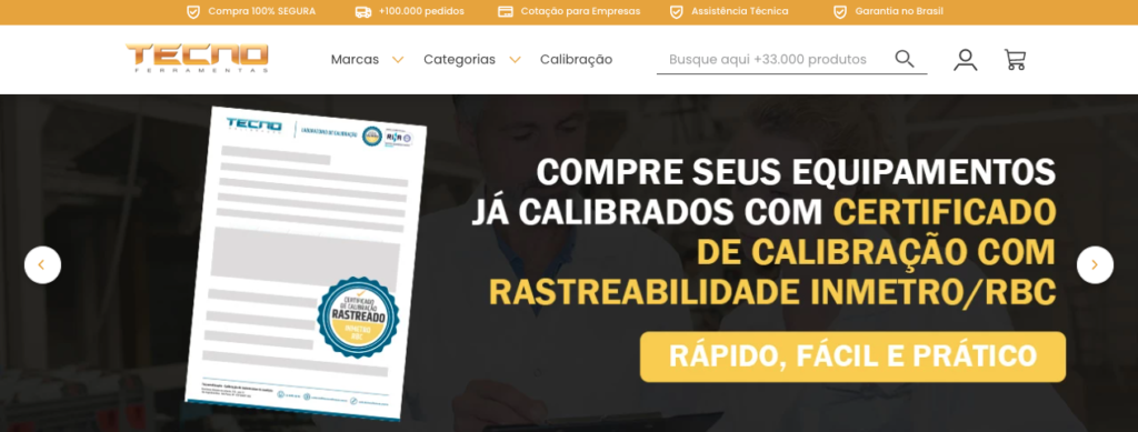 Imagem do site da Tecnoferramentas