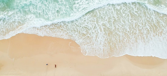 Praia vista de cima