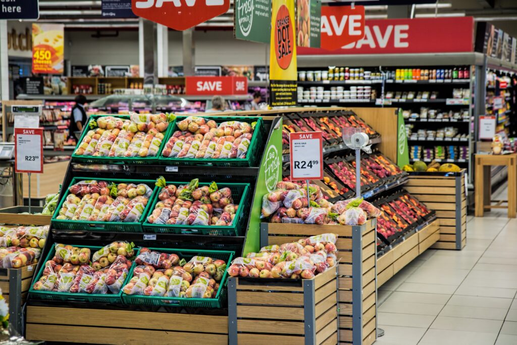 Produtos no mercado de varejo