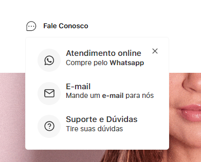 Fale Conosco do novo site da Duloren